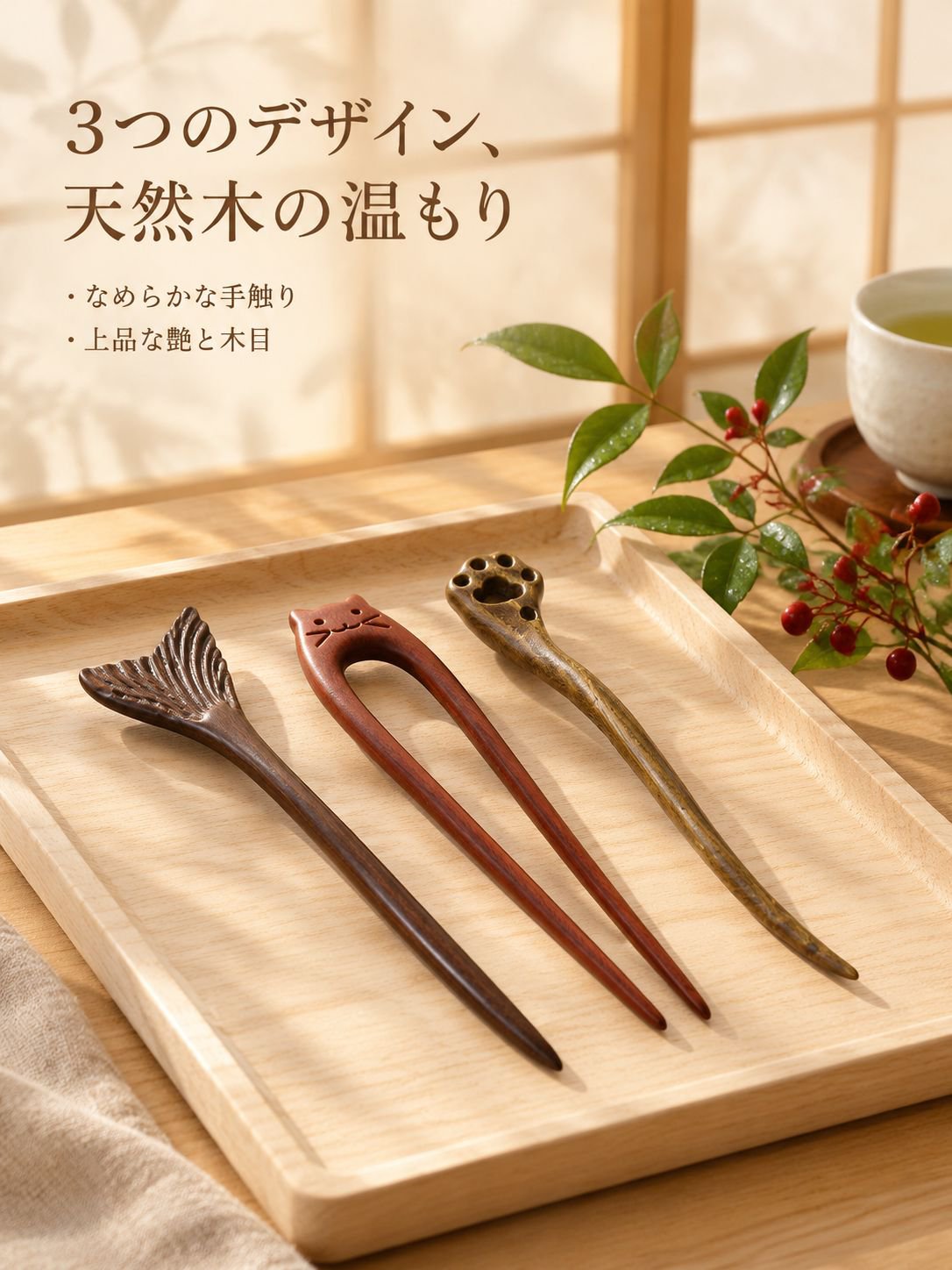 簡単にまとめ髪ができるヘアスティック