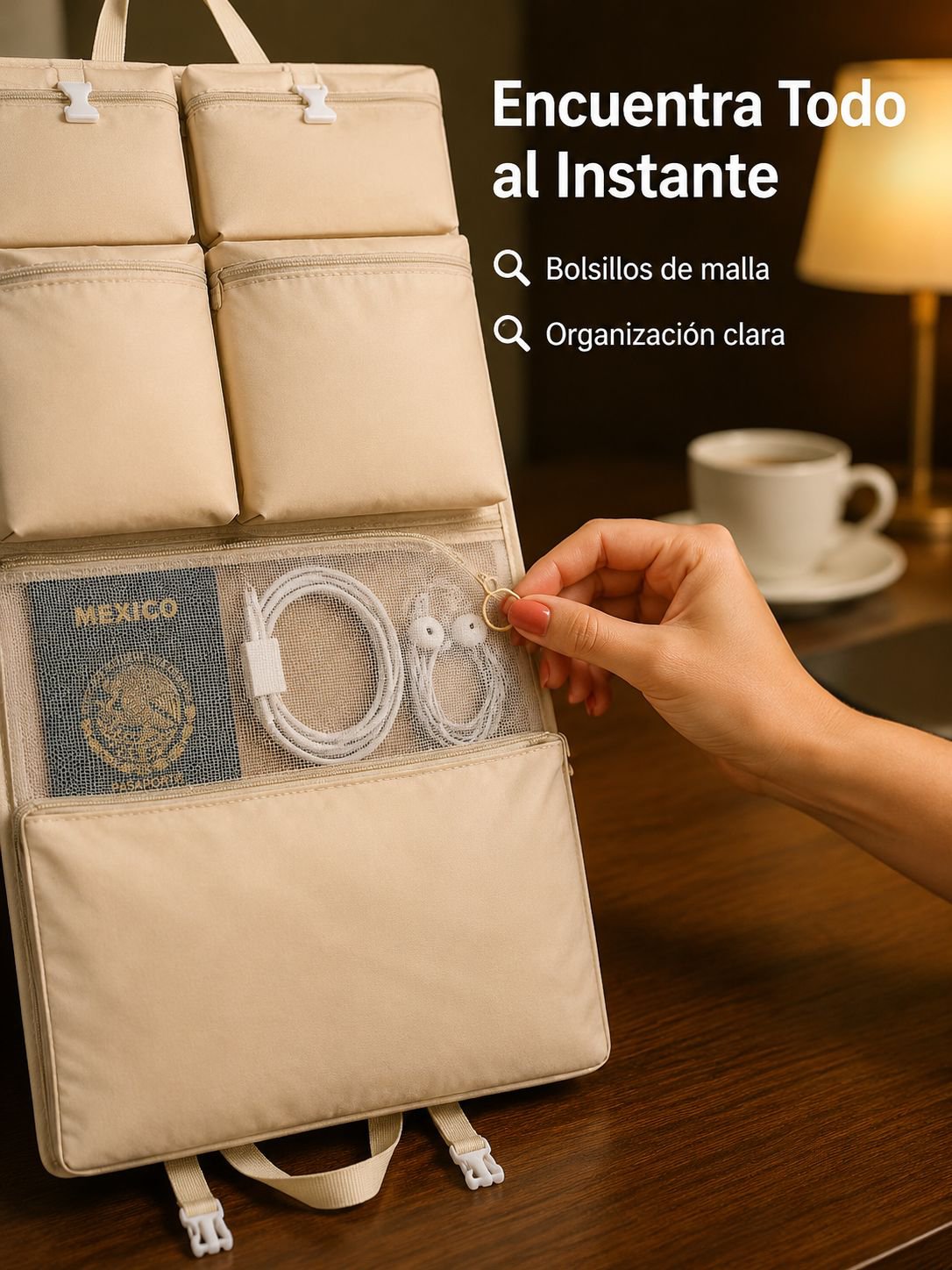 Bolsa organizadora colgante 7 en 1, ligera y plegable de alta eficiencia
