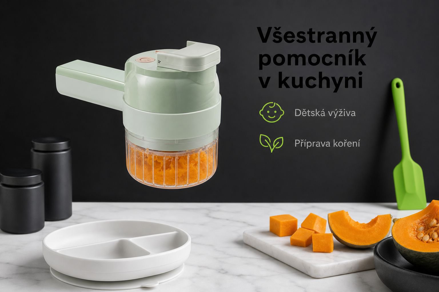 Bezpečnostní prvky kuchyňského kráječe na plátky