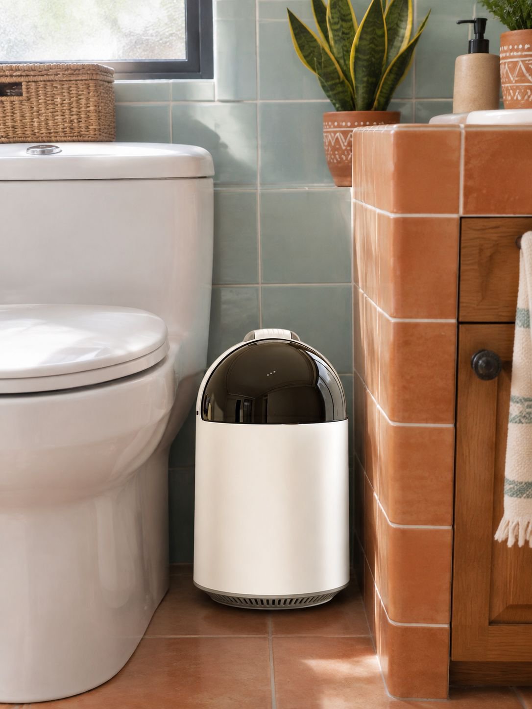 Cubo de basura higiénico y fácil de limpiar