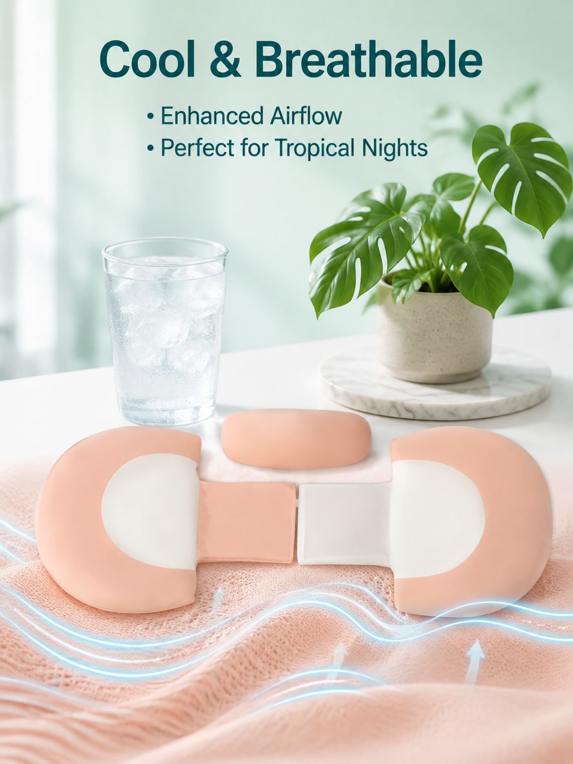 U-shaped Maternity Pillow with Lumbar Support Cushion
