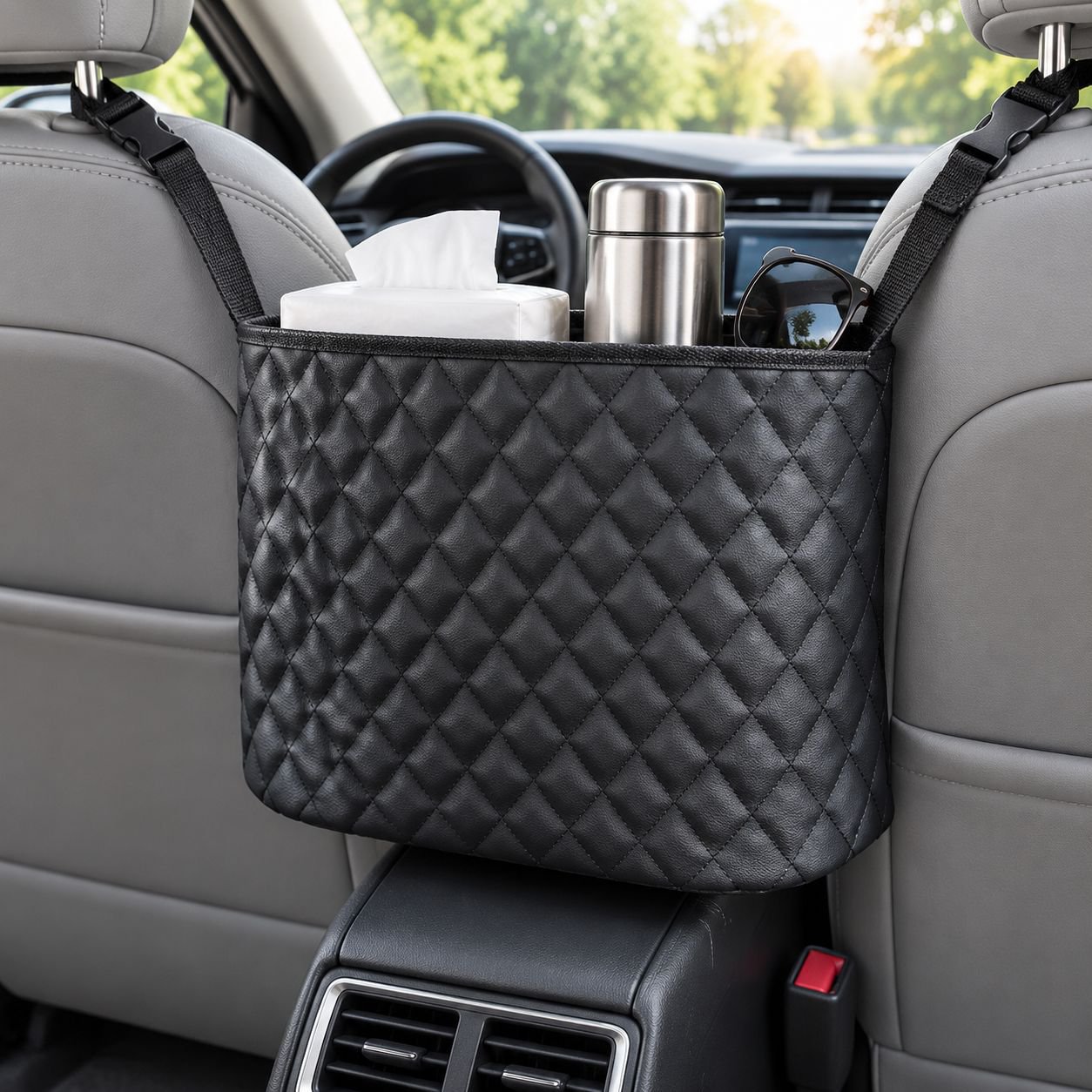 Bolsa colgante multifuncional para asiento de coche
