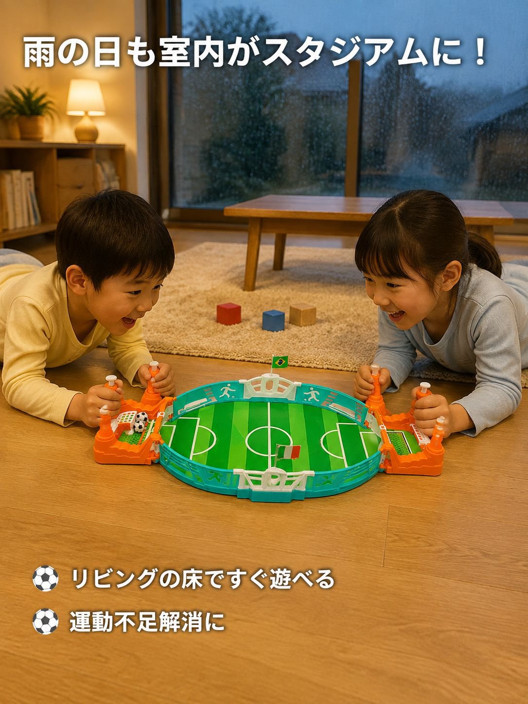 ダブルプレイヤー サッカー卓上バトルおもちゃ