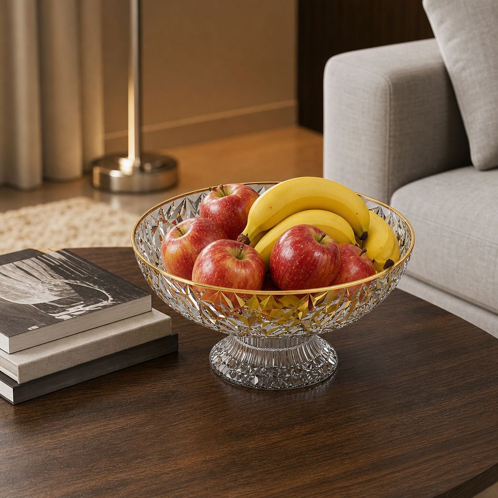 Multifunction Detachable Stripe Fruit Plate, Light Luxury Easy-to-Drain Fruit Bowl