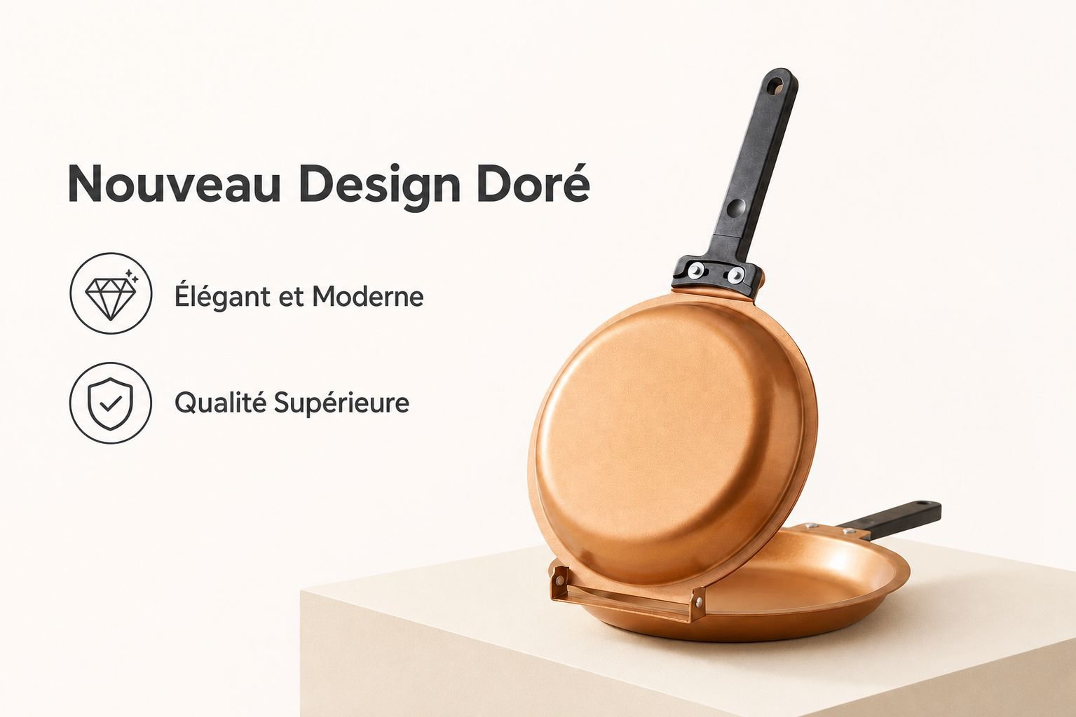 Poêle à petit-déjeuner double face