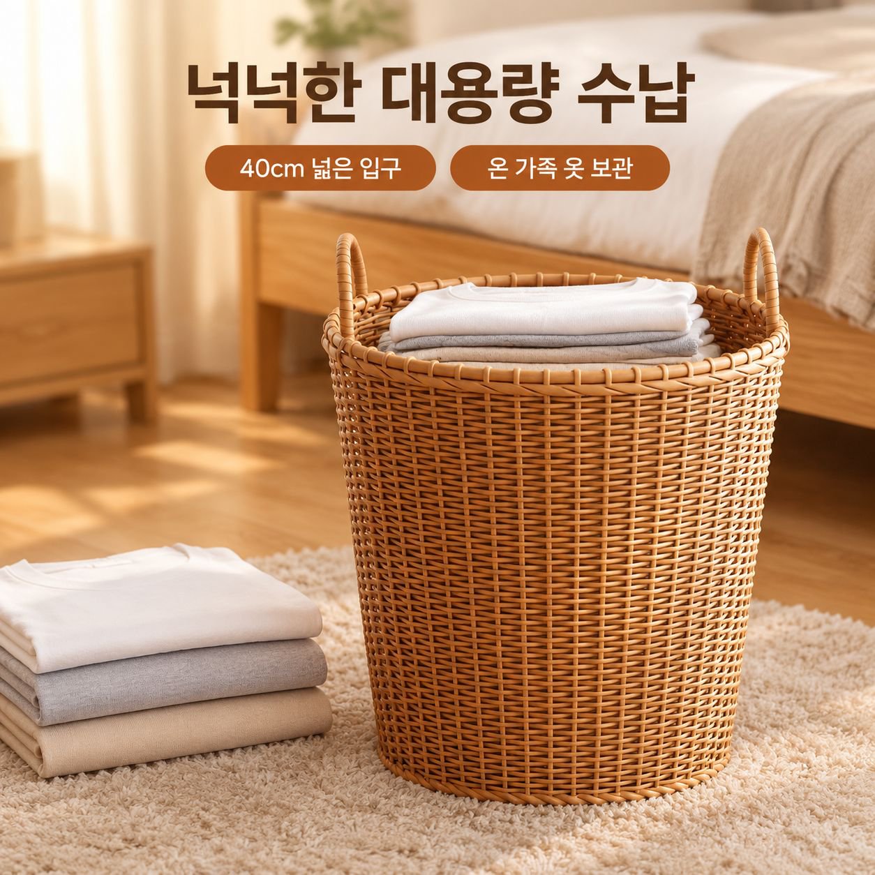 모던 대용량 빨래바구니 런드리바스켓 인형 장난감 수납통 빨래통