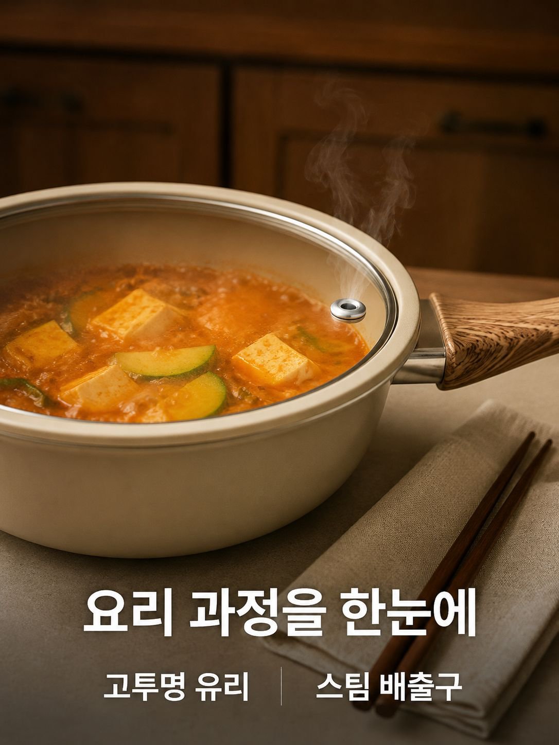 달라붙지 않는 유리 뚜껑