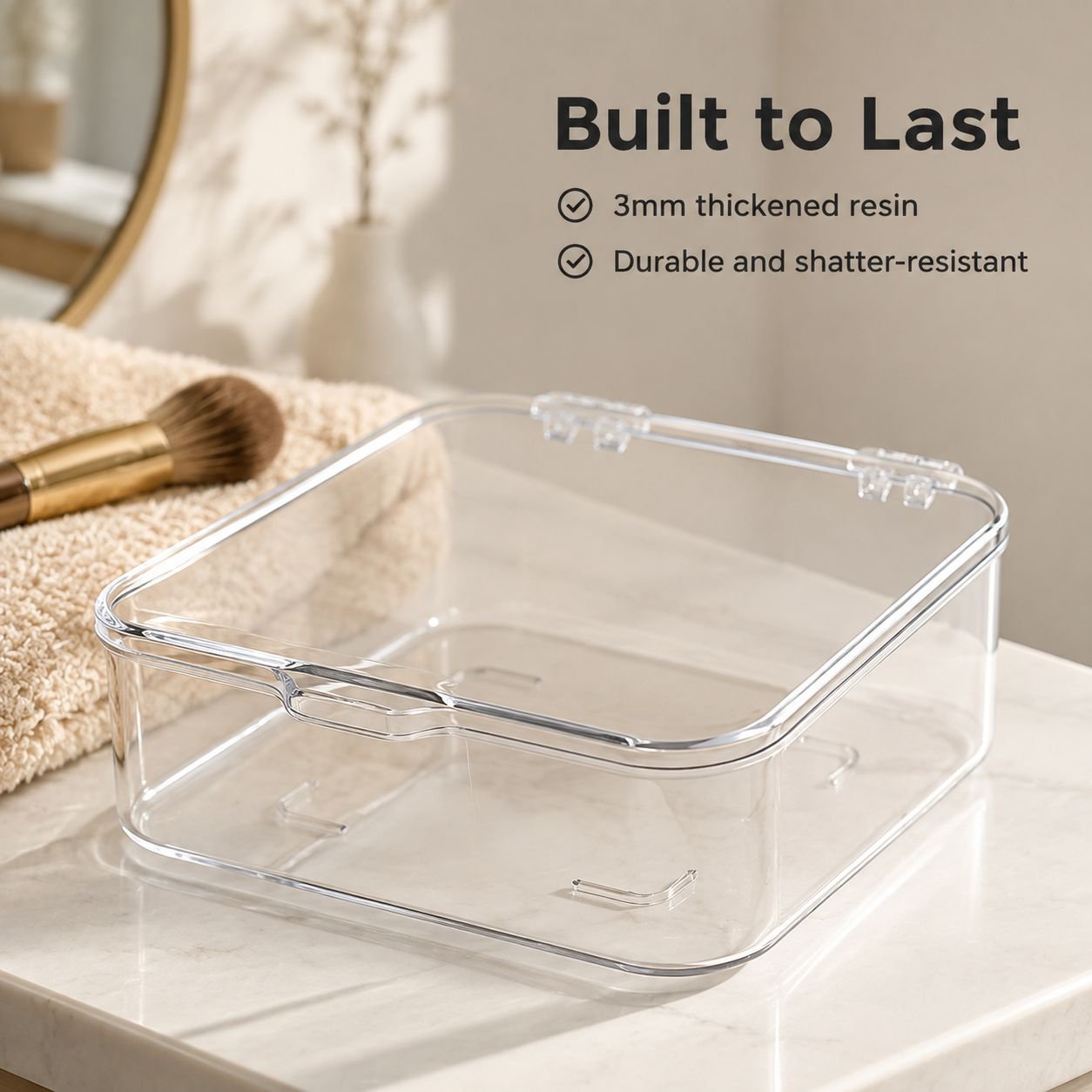 Transparent Dustproof Flip-Top Storage Box
