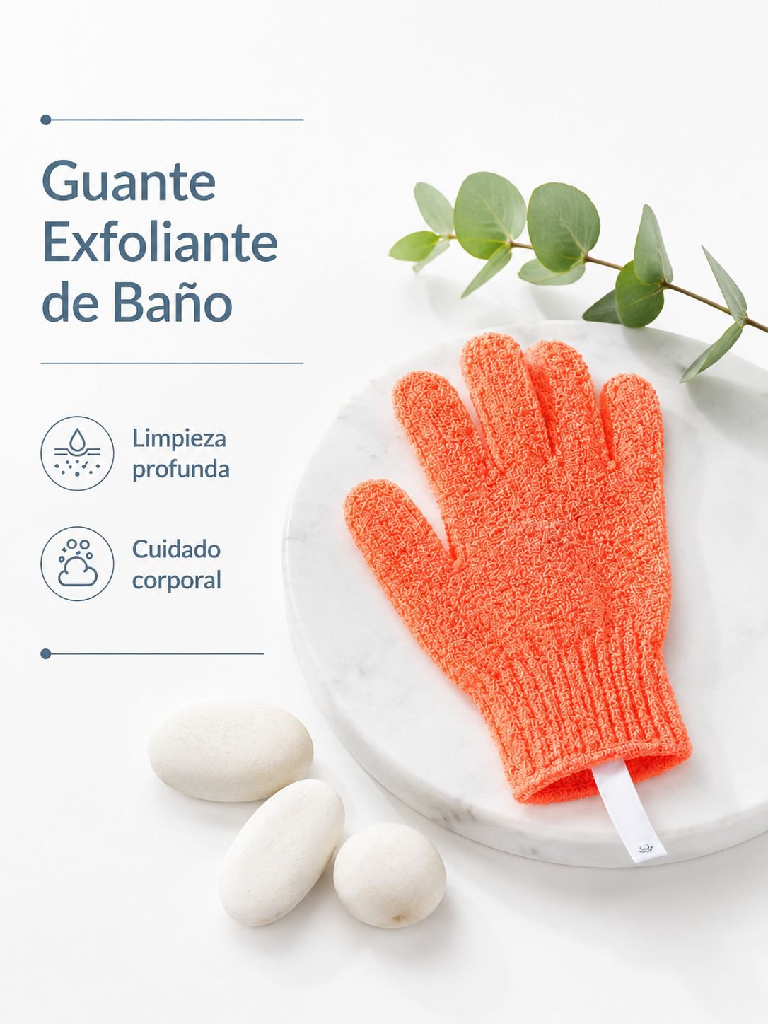 Guante de baño para limpieza profunda y control de aceite