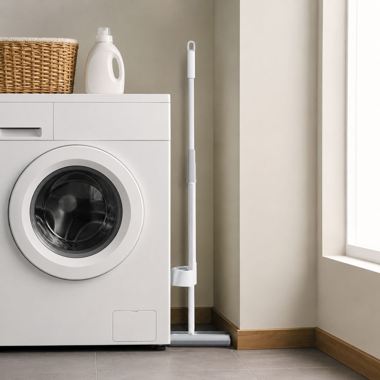 Ultra-absorbent mop used on tile and wood floors