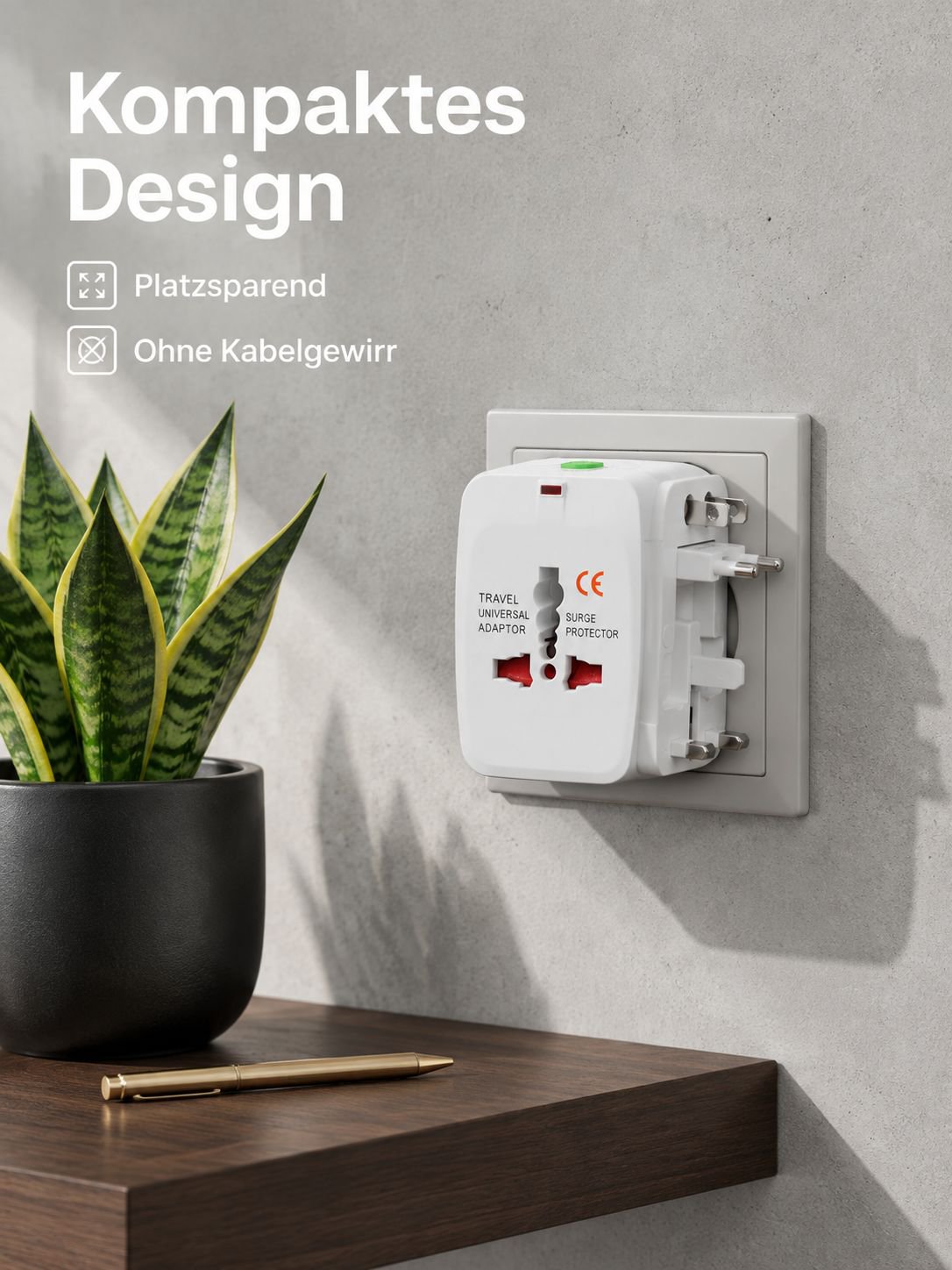 Multifunktionaler Universal-Steckdosenadapter