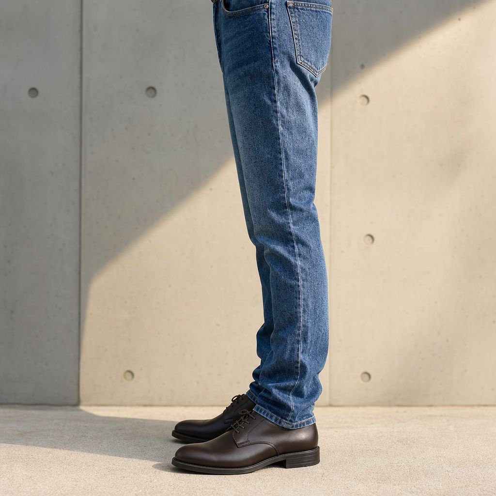 ストレッチ素材を使用したメンズデニムパンツの詳細