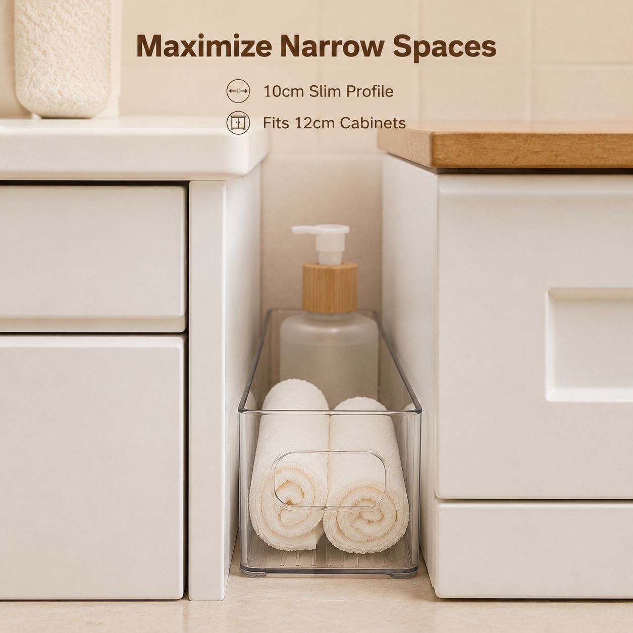 Narrow Rectangular Desktop Storage Box