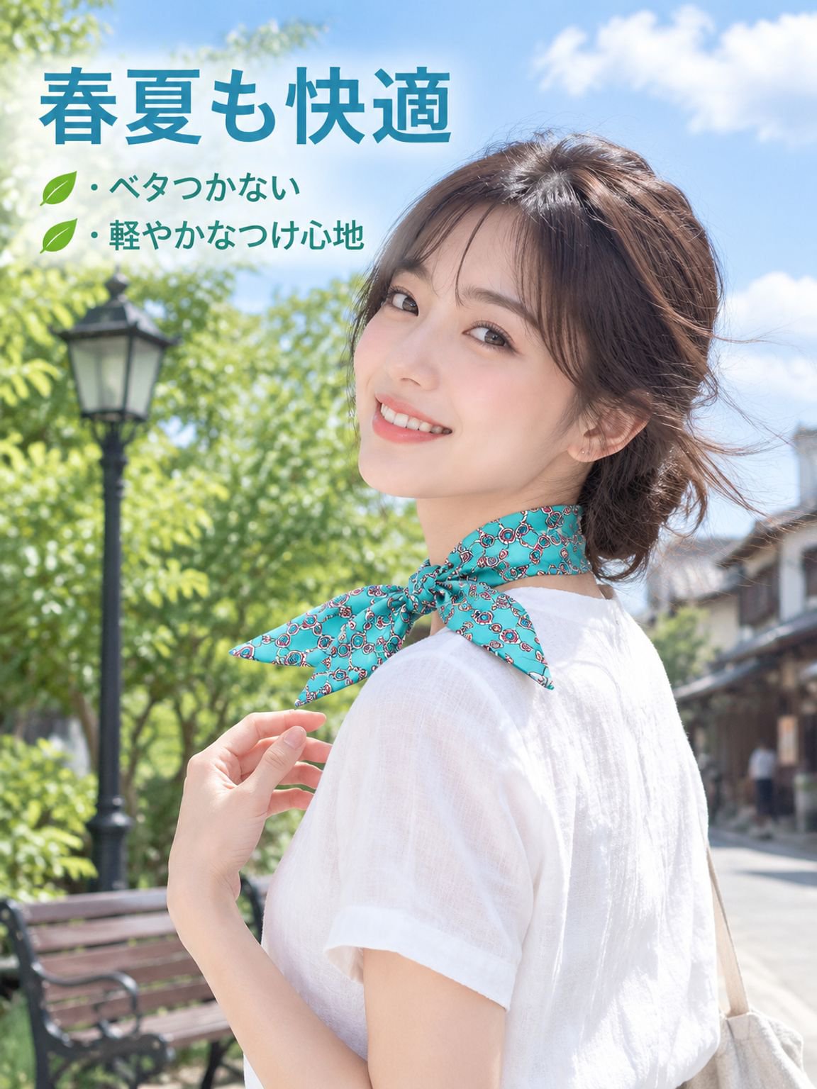プリントシルクスカーフ