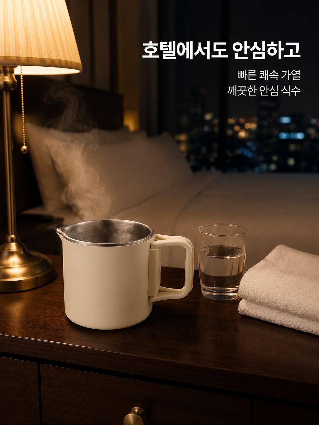 휴대용 스테인리스강 접이식 주전자