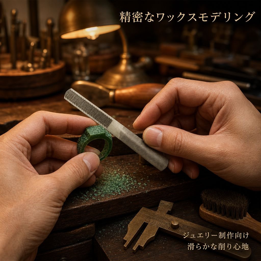 木工彫刻用ワックスコードヤスリ 四面彫刻ヤスリ