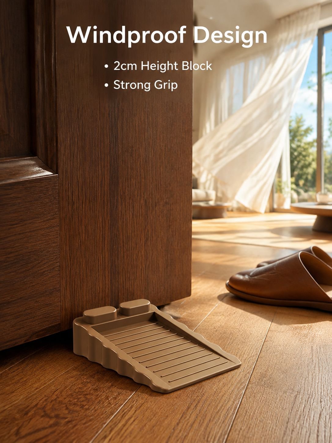 No-Installation Removable Door Lock, Two-Way Rotation, Anti-Slip & Windproof Design