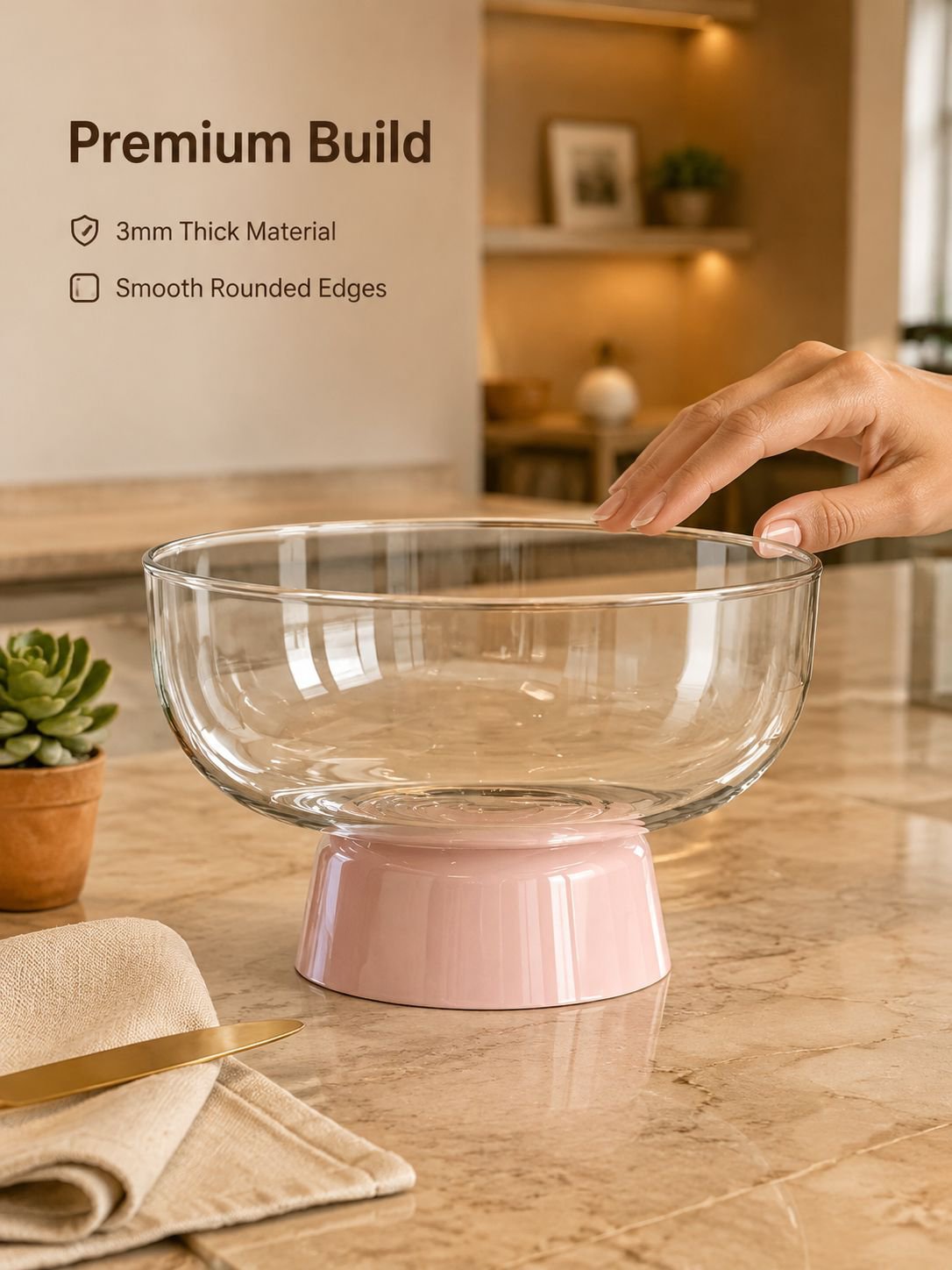 Tall fruit bowl