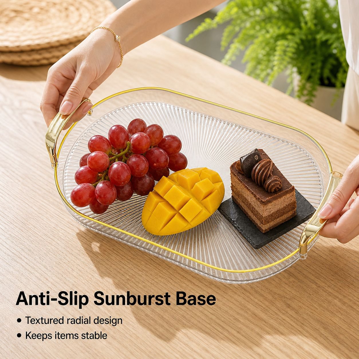 Double Handle Round Tray