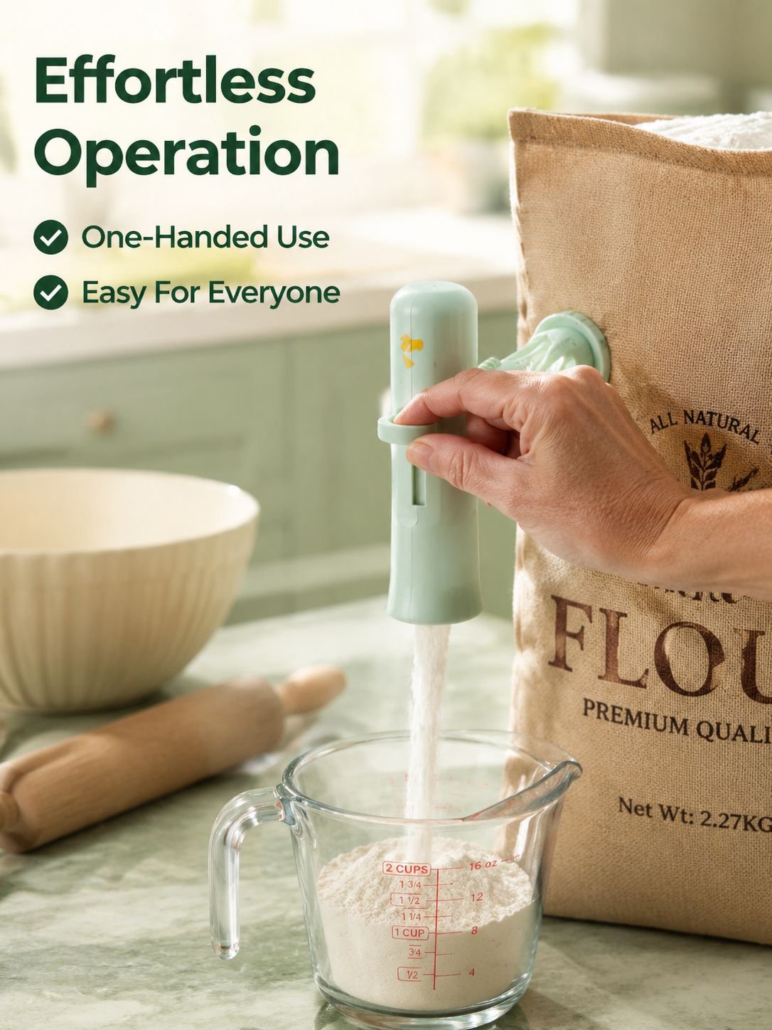 Household Multi-Functional Rice Dispenser Without Bag Removal