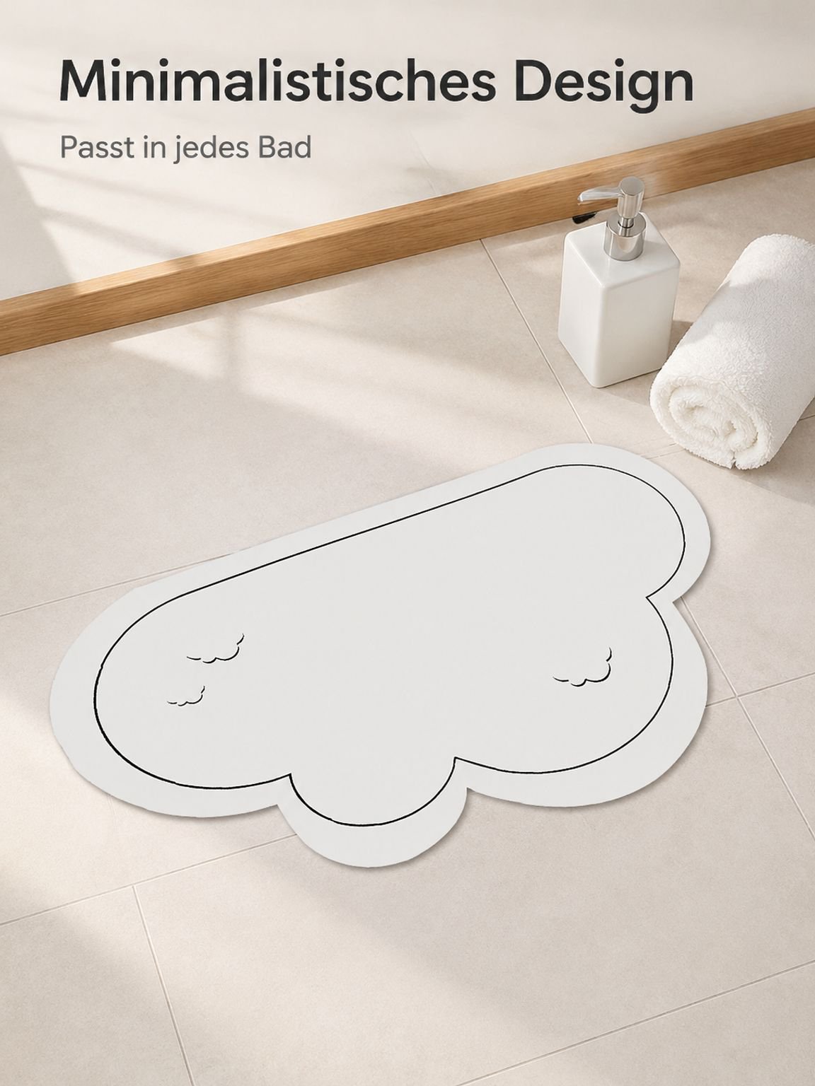 Wasseraufnahme-Badmatte für Toilette
