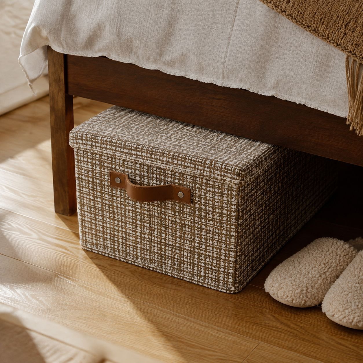 Oxford Fabric Foldable Quilt Storage Box, Clothes Organizer for Home