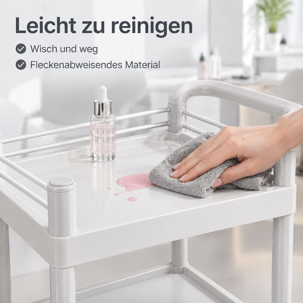 Servierwagen mit Rollen für Salon, Badezimmer, Praxis oder Studio