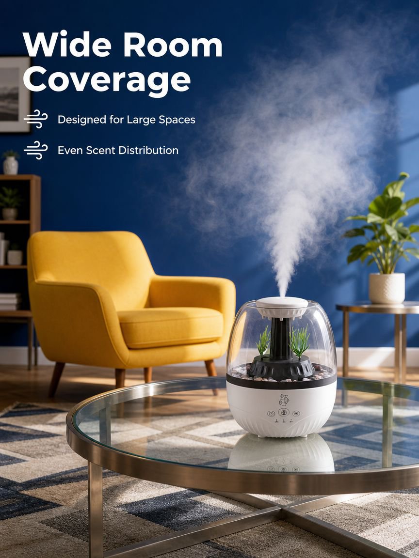 Silent Aroma Diffuser with Colorful Ambience Light Humidifier