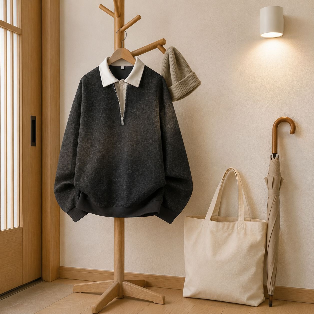 厚手素材であたたかい快適な着心地のニット