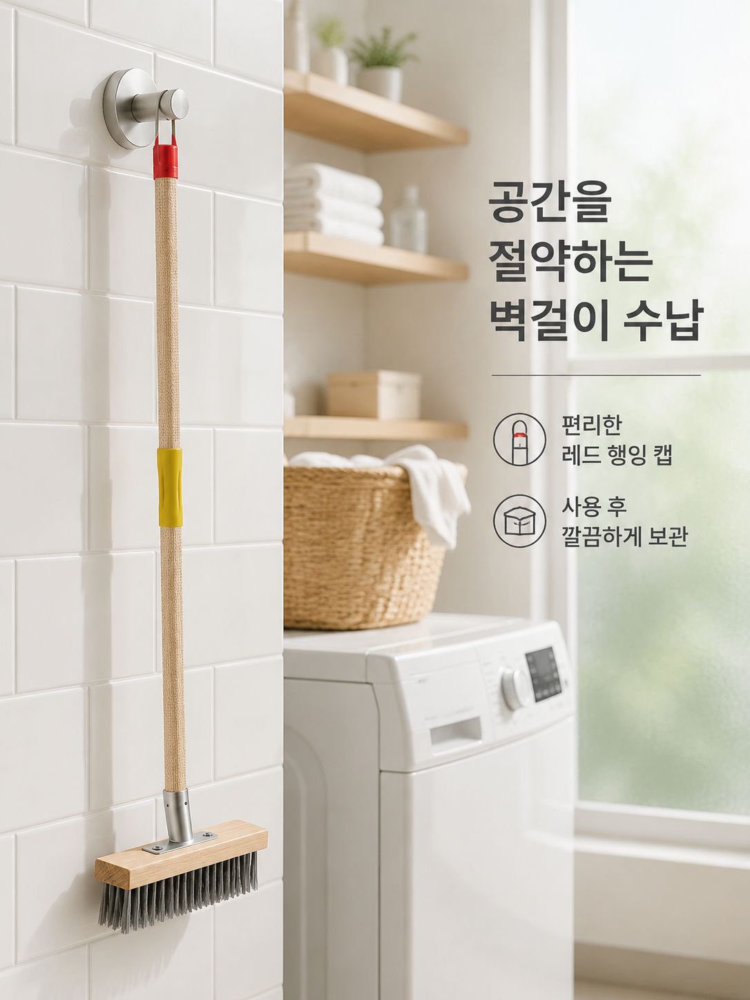마당 바닥 청소솔 스테인리스 긴 손잡이 바닥솔