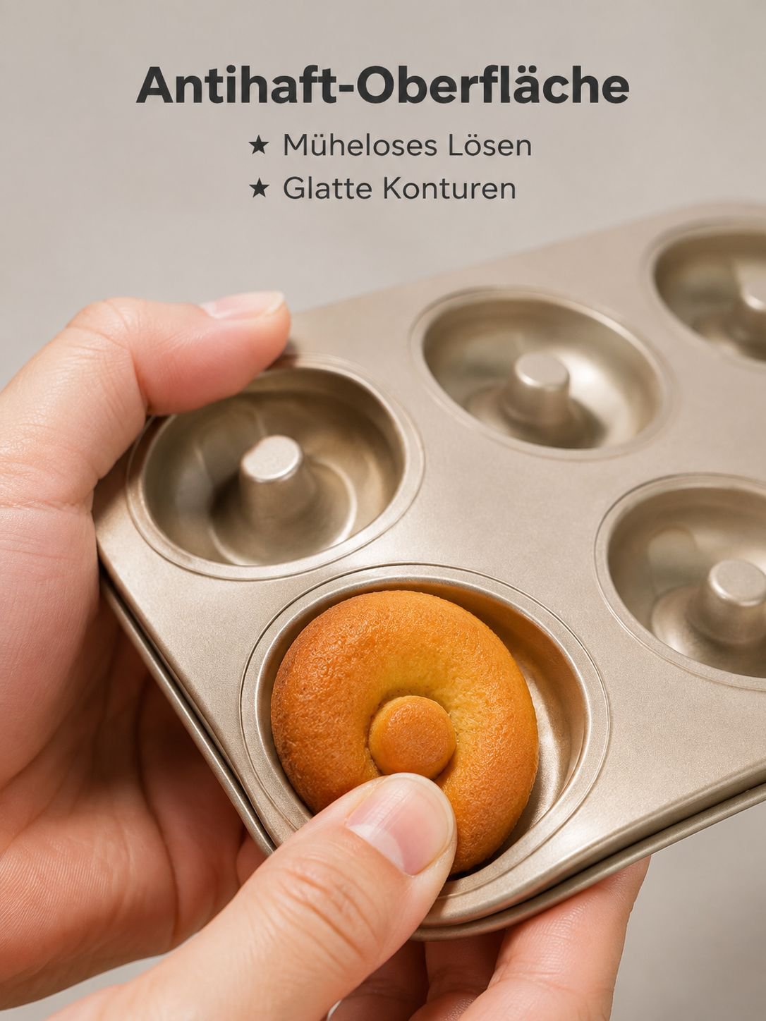 Einfache Reinigung der Donut Backform mit Muster