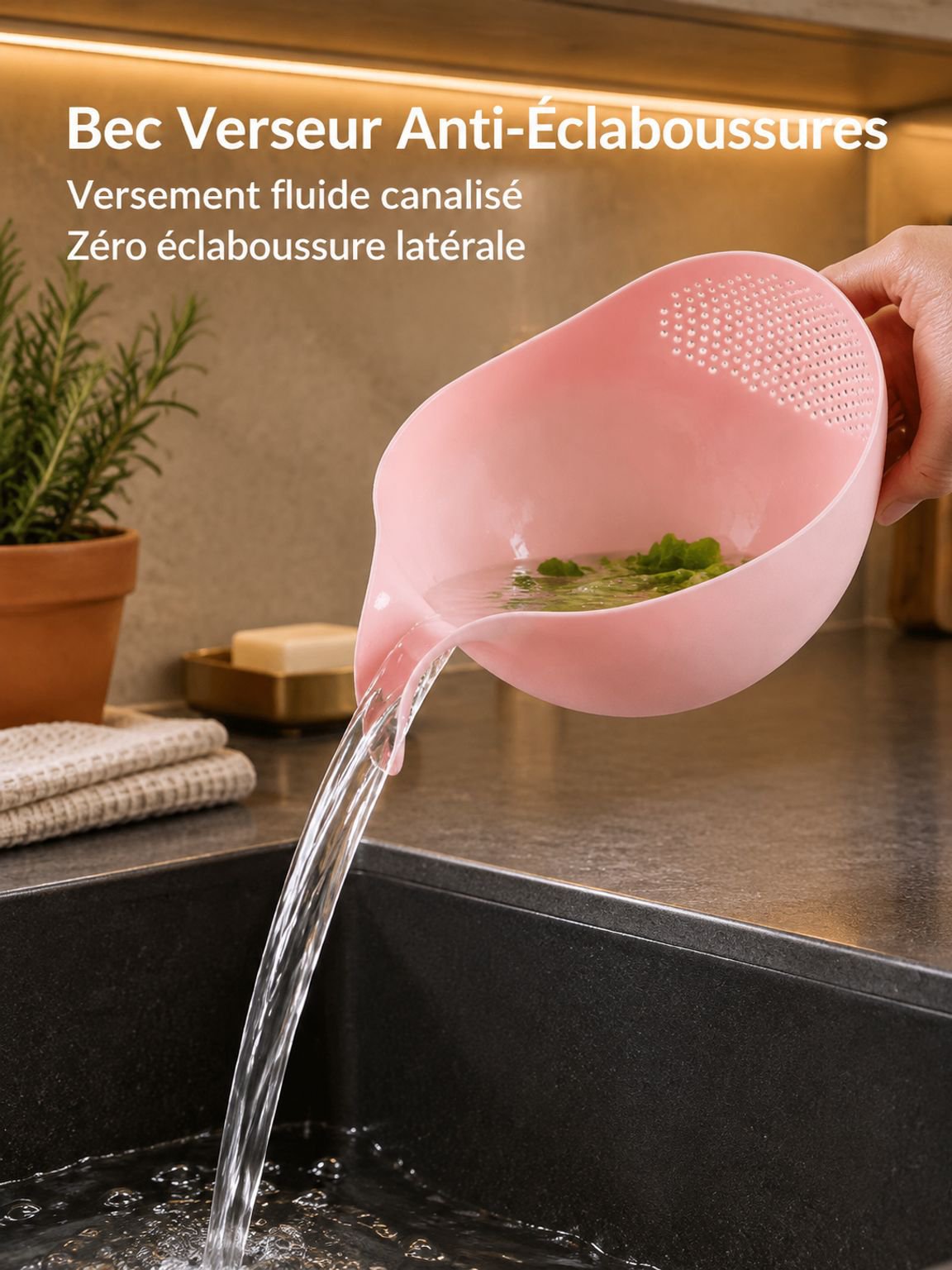 Panier égouttoir multifonction pour riz