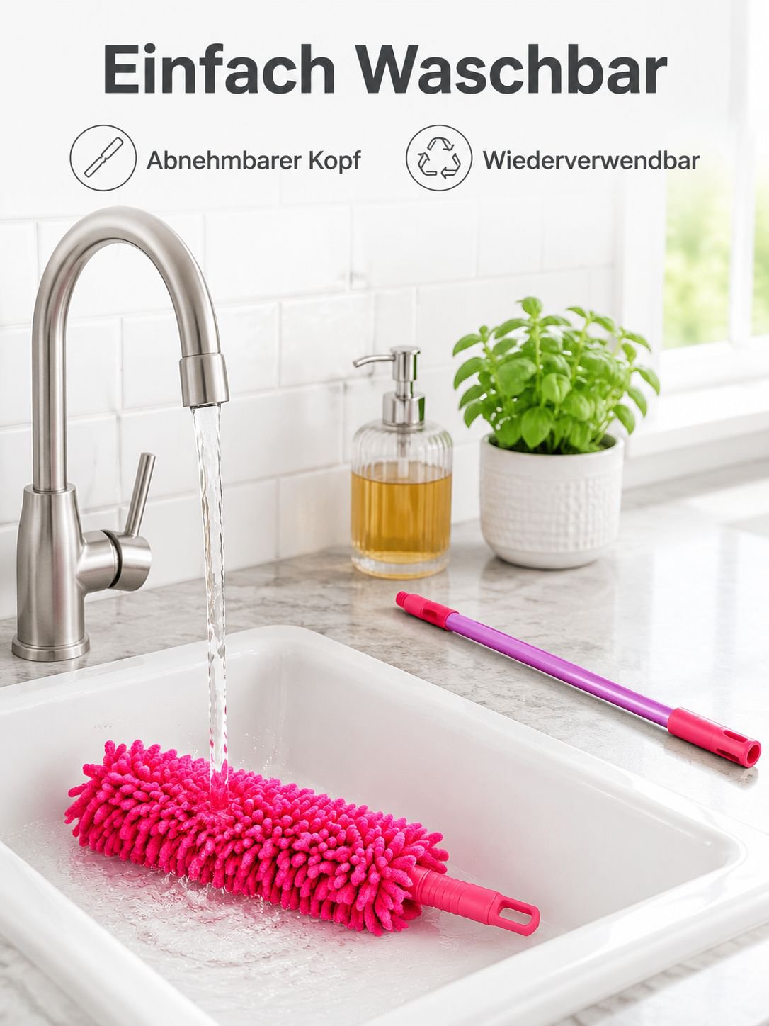 Chinelle abnehmbarer und waschbarer Staubwedel