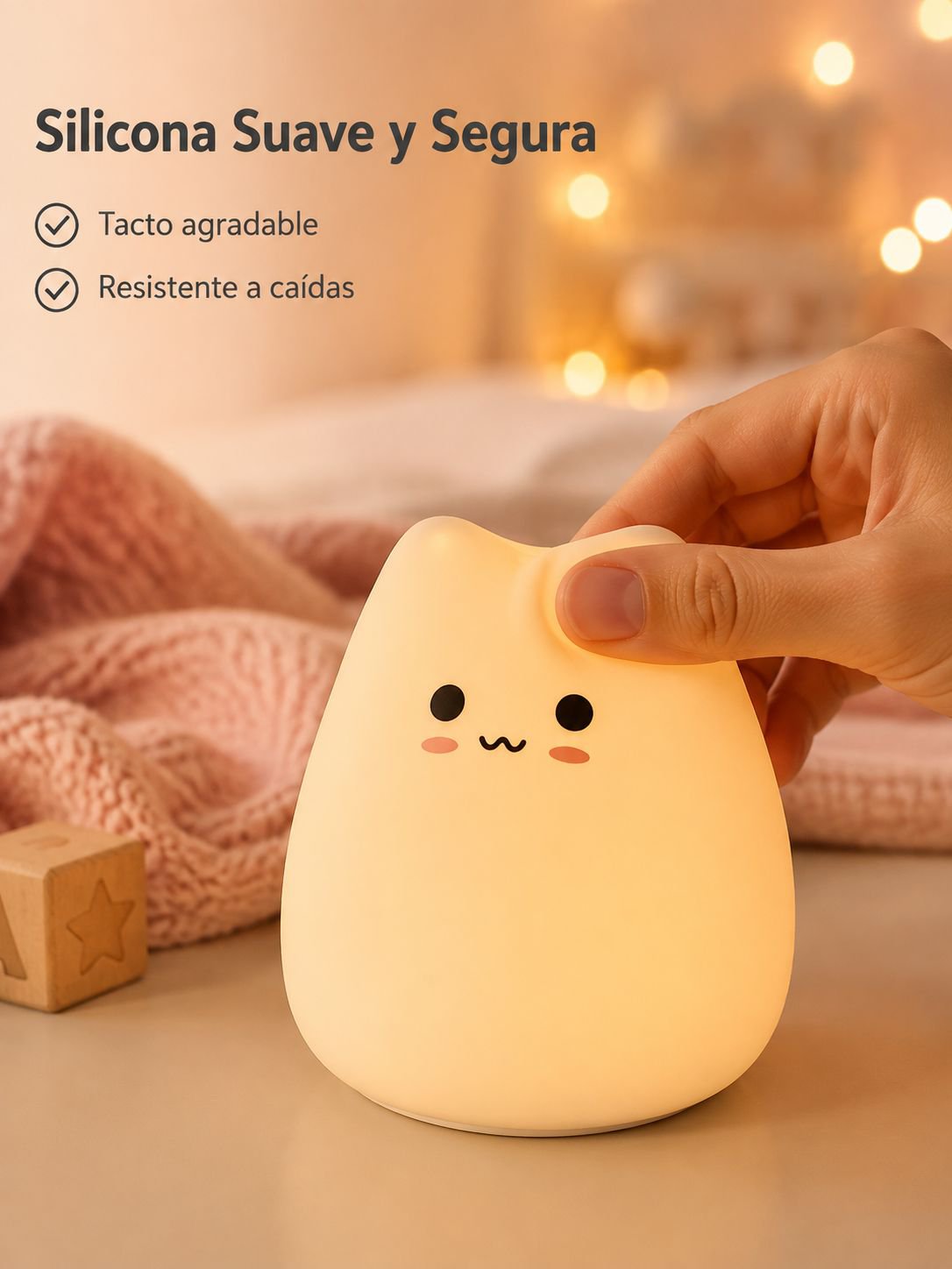 Lámpara de noche de silicona con forma de caricatura , lámpara de mesa para niños
