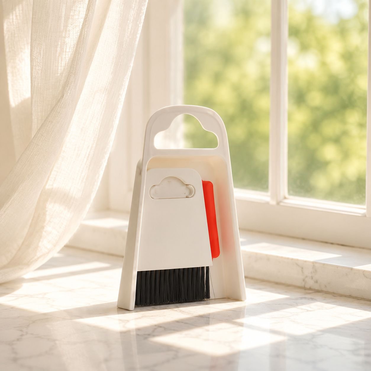 Compact broom dustpan set for home use