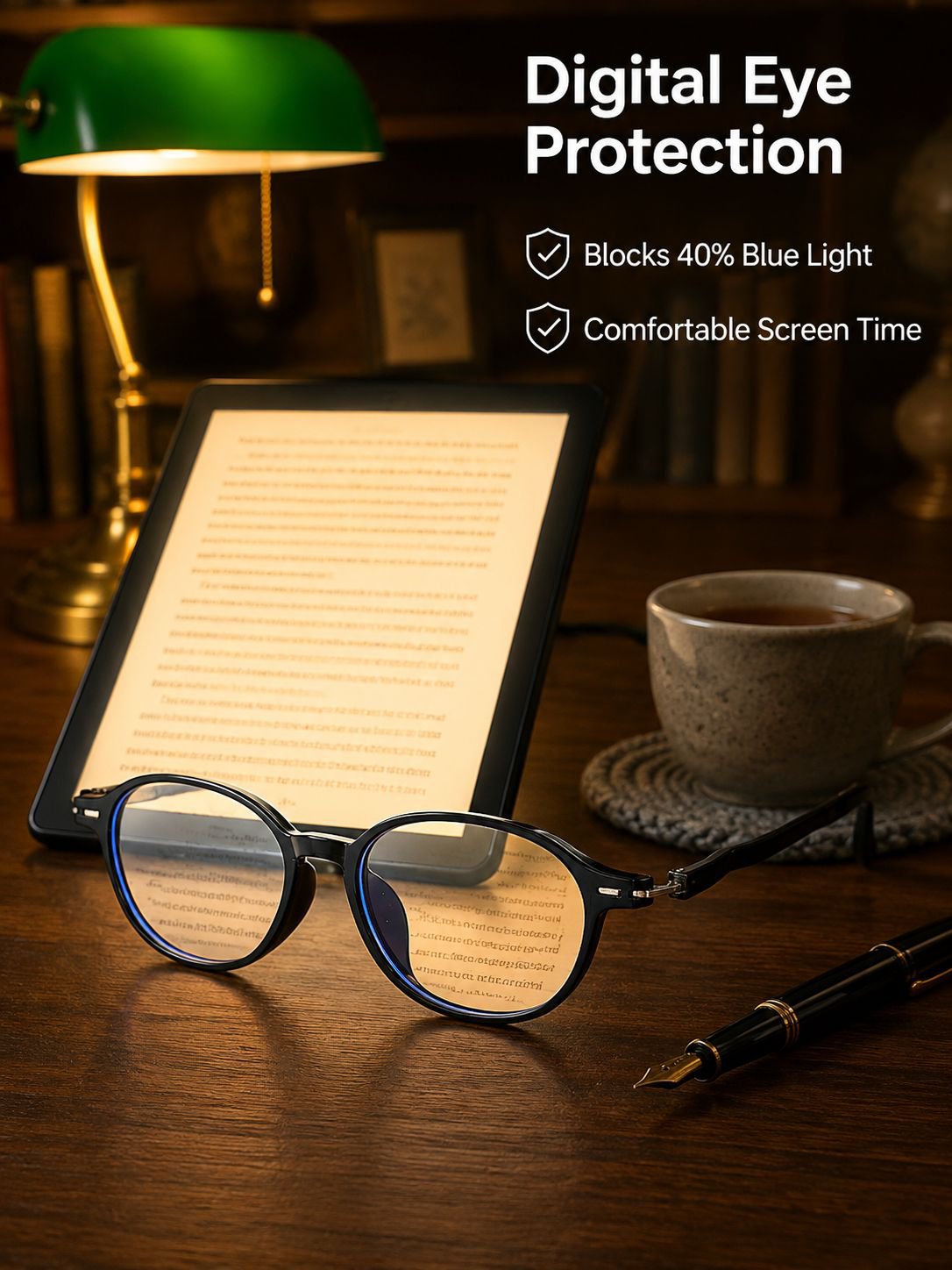 Ultra-light Oval Frame Blue Light Blocking Reading Glasses