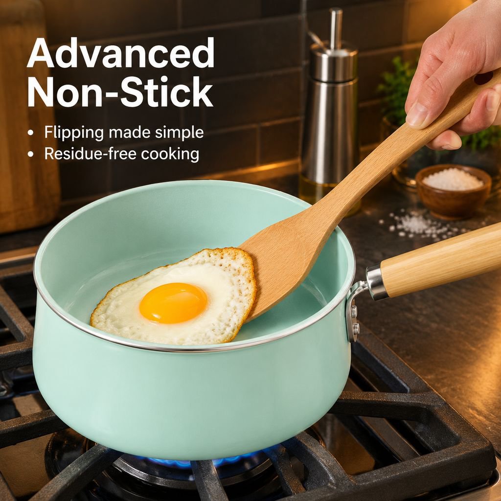 Double-Sided Ceramic Non-Stick Milk Pot
