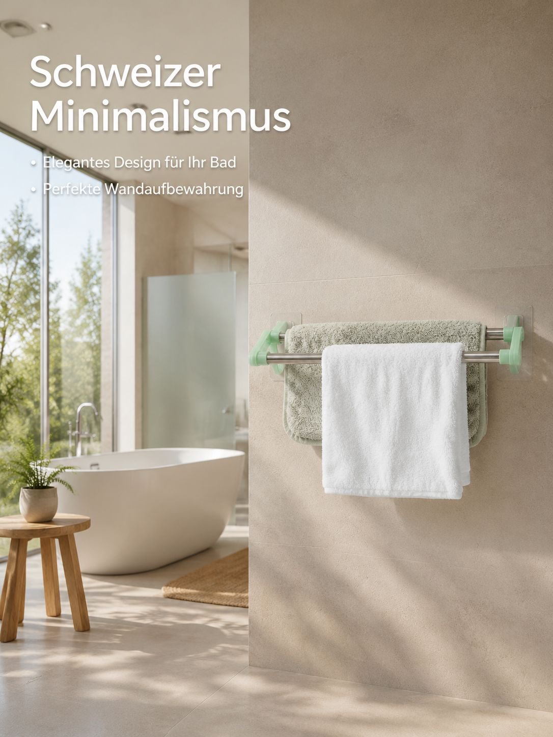 Doppelter Wandhandtuchhalter für das Badezimmer