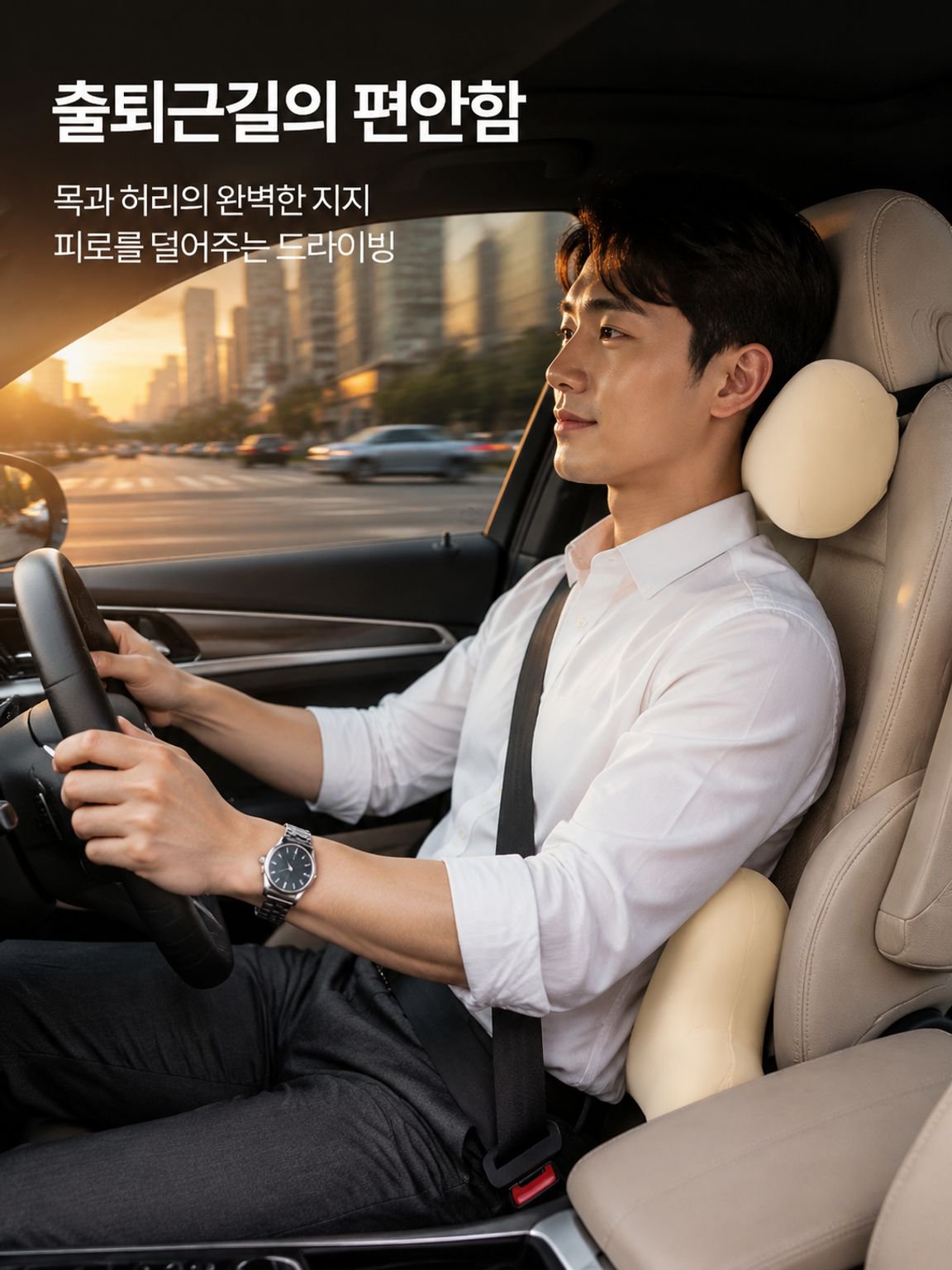다각도 요추 지지 차량용 등받이 쿠션
