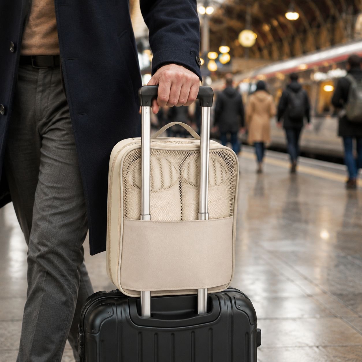 Water-resistant shoe bag for travel