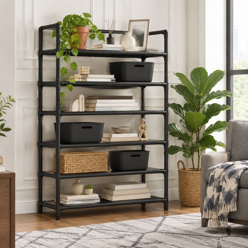 Multi-tier storage rack for maximum organization