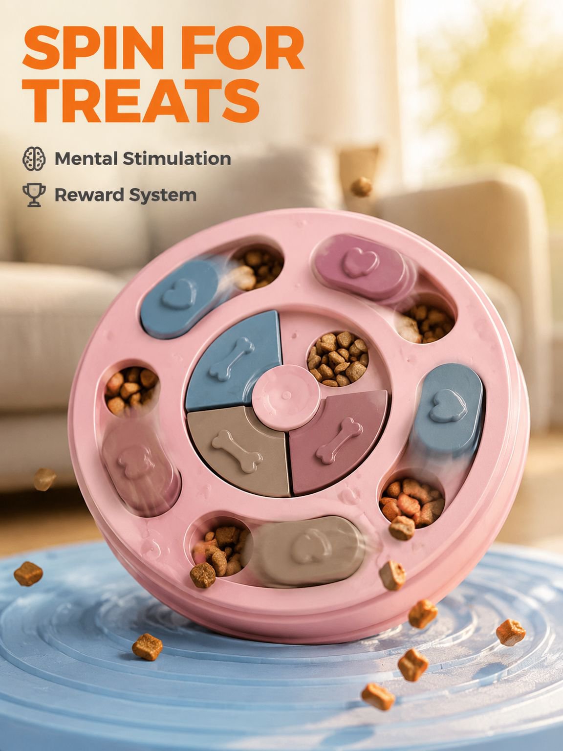 Pet Dog Spinning Slow Food Bowl