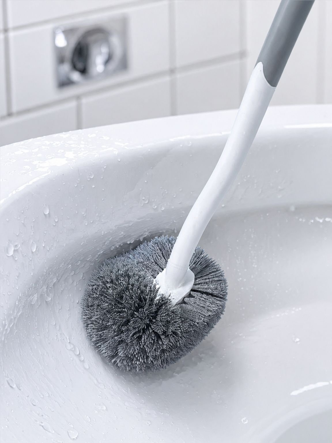 Brosse WC murale à long manche
