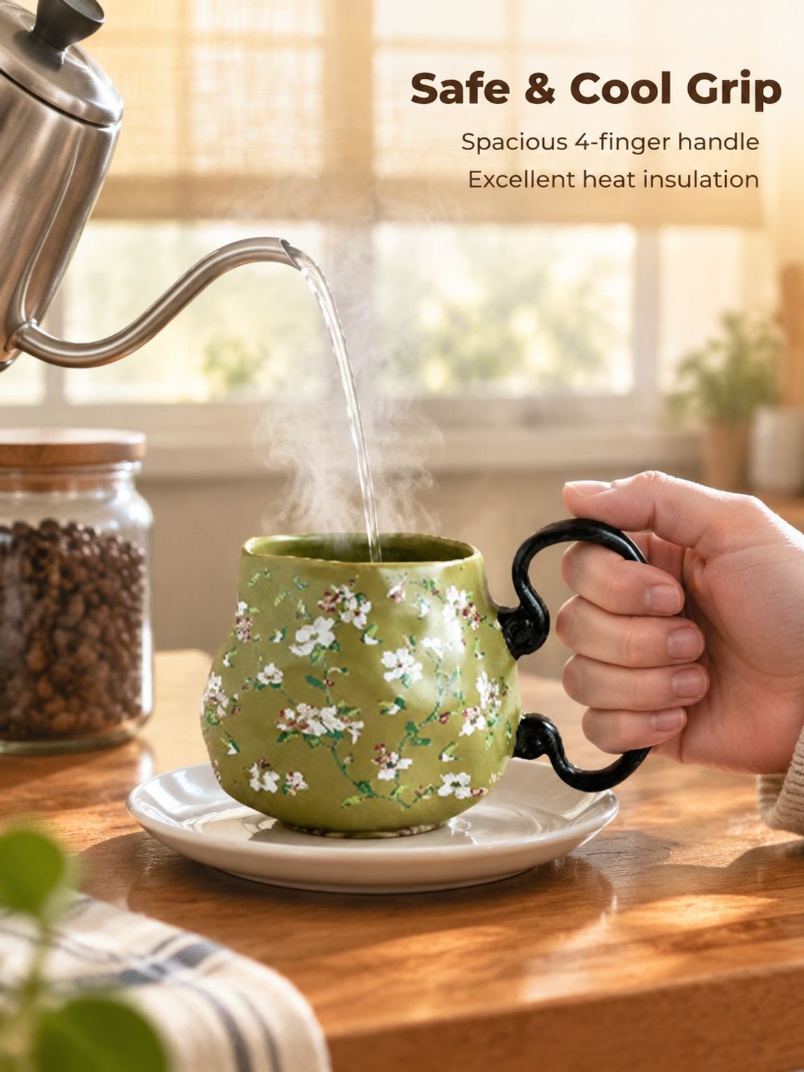 Elegant Handmade Ceramic Mug for Water and Beverages