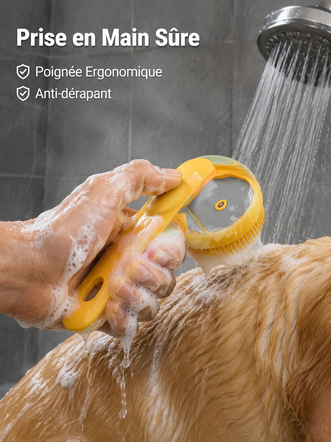 Brosse de nettoyage liquide multifonctionnelle pour shampoing