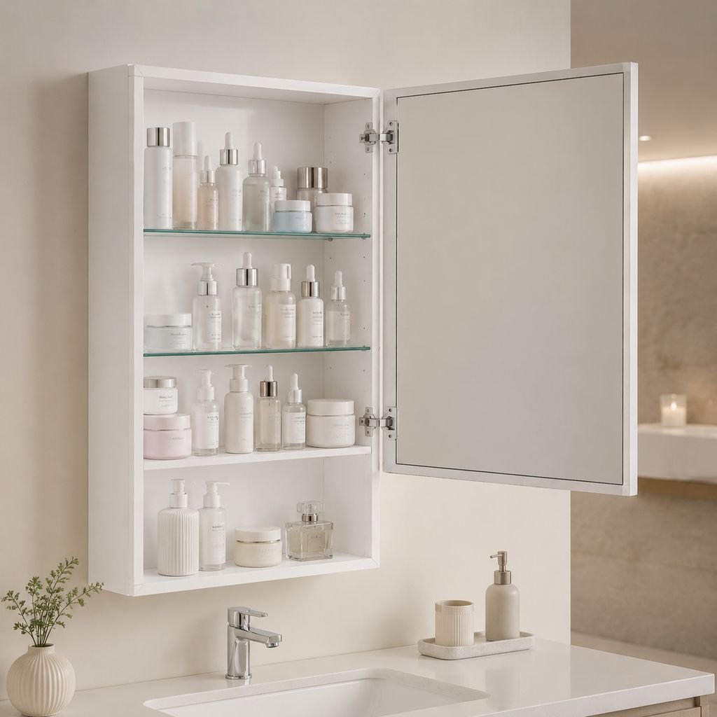 Bathroom Wall Mounted Aluminum Mirror Cabinet
