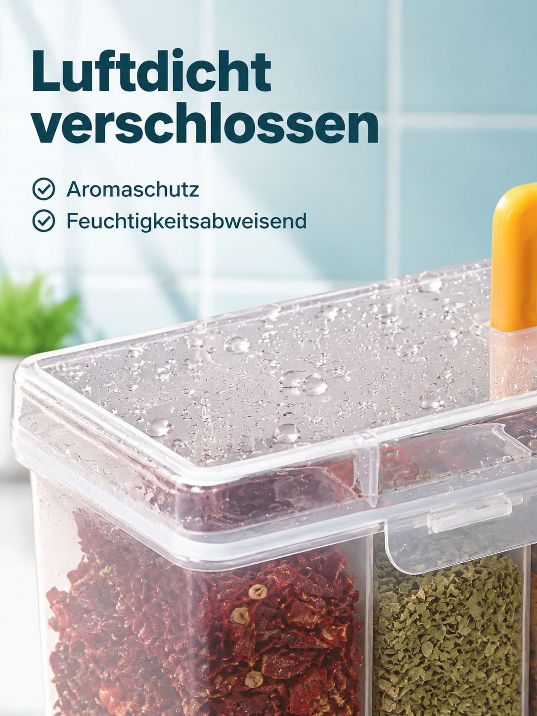 Haushalts-Luftdichte Gewürzaufbewahrungsbox, speziell für den Schrank, aus Kunststoff