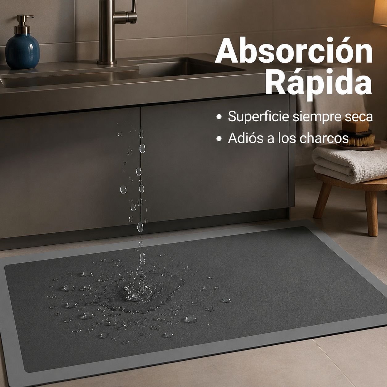 Alfombrilla de cocina de tierra de diatomeas resistente al aceite y a las manchas