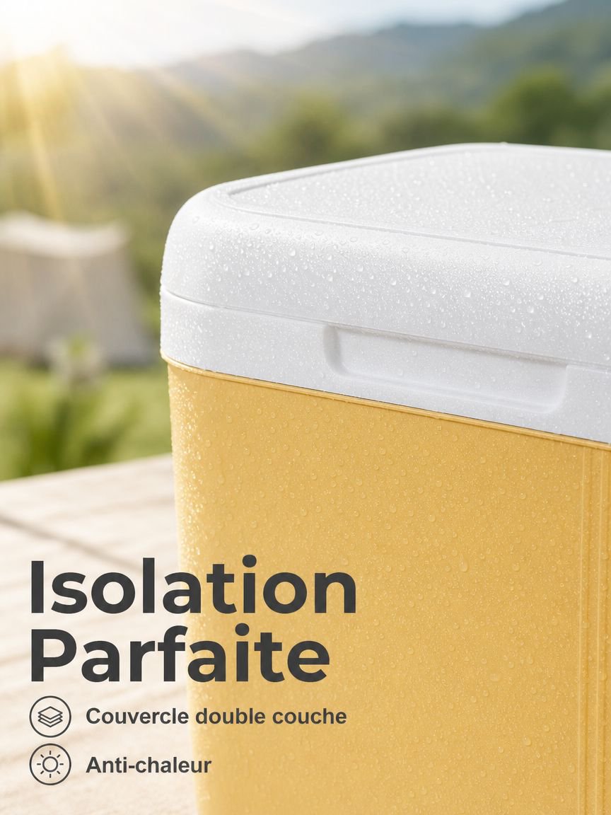 Glacière portable pour camping en plein air