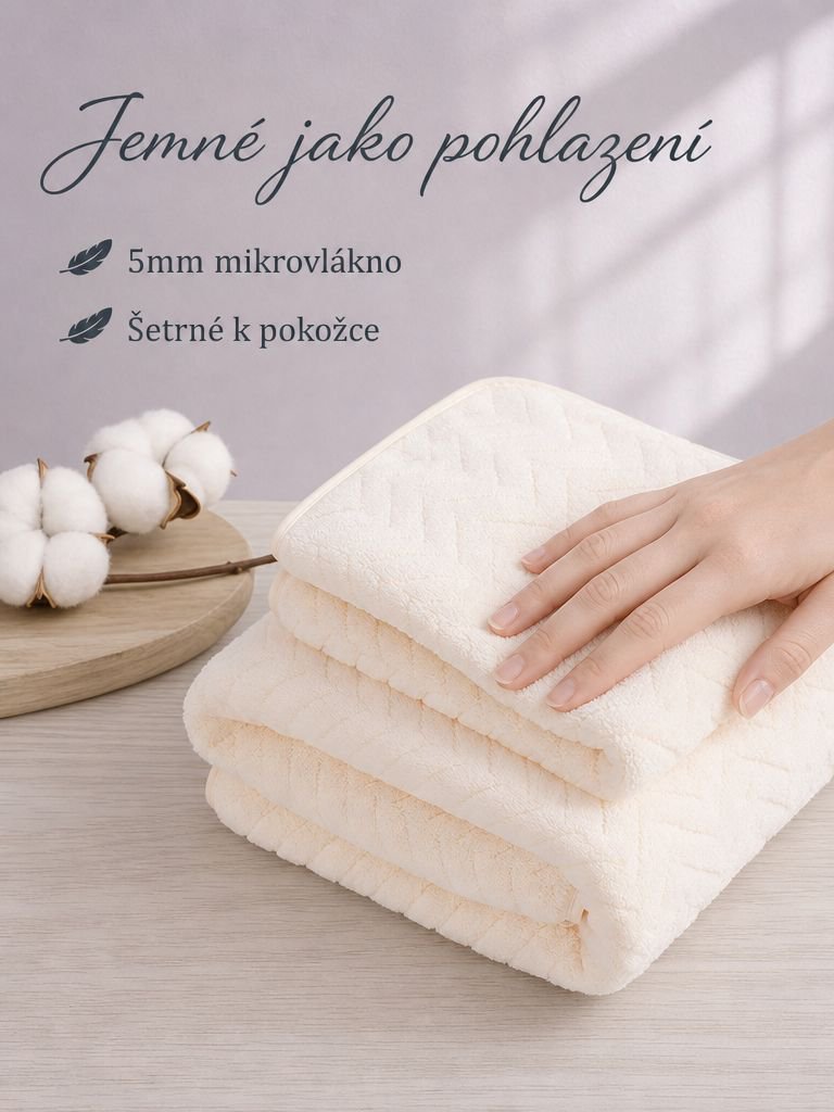 Velká savá osuška z korálového fleecu